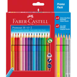 FABER-CASTELL Crayon de couleur Grip 201540 Promoset, ass. 24 pcs.