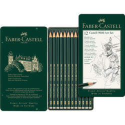 FABER-CASTELL Bleistift 9000 8B-2H 119065 metallic, 12 Stück