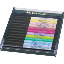 FABER-CASTELL Pitt Artist Pen Set 267420 pastelltöne, 12 pezzi