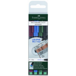 FABER-CASTELL OHP MULTIMARK F 151304 4-couleurs ass. permanent