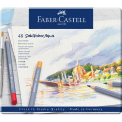 FABER-CASTELL Goldfaber crayon aquarelle 114648 boîte métal à 48 pcs.