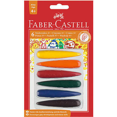 FABER-CASTELL Craie doigt 120404 6 couleurs Set