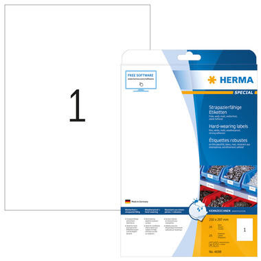 HERMA Etichette Special A4 4698 bianco 25 pezzi
