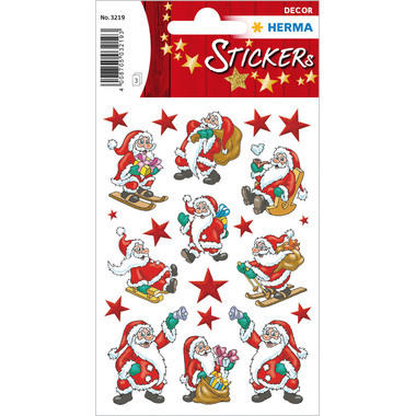 HERMA Sticker Weihnachten 3219 bunt 63 Stück/3 Blatt
