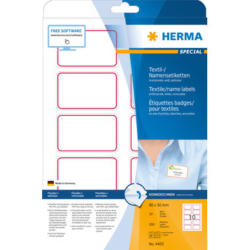 HERMA Etiquettes badges 80x50mm 4405 blanc 200 pcs./20 flls.