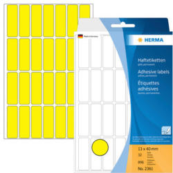 HERMA Etichette 13x40mm 2361 giallo 896 pezzi