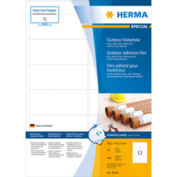 HERMA Etiquettes film 99,1x42,3mm 9538 blanc,PP mat 480 pcs./40 flls.