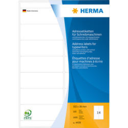 HERMA Etichette p.indirizo 102x38mm 4439 bianco 1400 pezzi