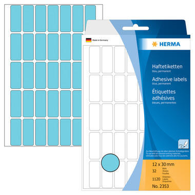 HERMA Etichette 12x30mm 2353 blu 1120 pezzi
