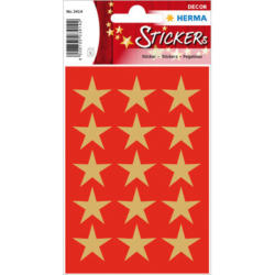 HERMA Sticker Sterne 3414 gold 45 Stück/3 Blatt