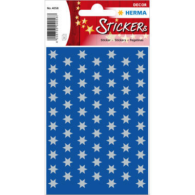 HERMA Sticker Sterne 8mm 4058 silber 201 Stück/3 Blatt