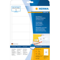 HERMA Etiketten SPECIAL 97x42.3mm 4228 weiss,perm. 300 St./25 Bl.