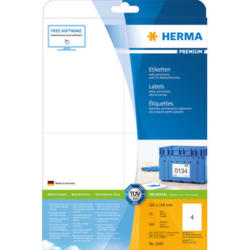 HERMA Étiquettes PREMIUM 105x148mm 5063 blanc,perm. 100 pcs./25 flls.