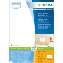 HERMA Etichette PREMIUM 148.5x205mm 8690 bianco,perm. 400 pz./400 f.