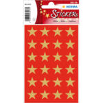 Die Post | La Poste | La Posta HERMA Sticker Sterne 3413 gold 72 Stück/3 Blatt