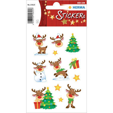 HERMA Sticker Natale 15625 colorato 24 pezzi/2 fogli