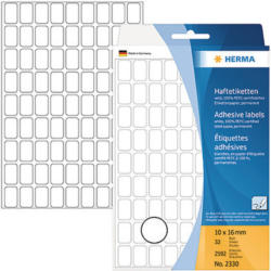 HERMA Universal-Etiketten 10x16mm 2330 weiss 2592 Stück/32 Blatt