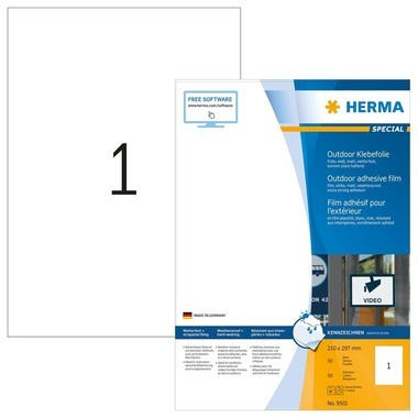 HERMA Etiquettes Outdoor A4 9501 blanc 50 pcs.