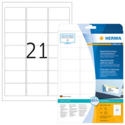 HERMA Etiketten Movables 63,5x38,1mm 5074 weiss,non-perm. 525 St./25 Bl.
