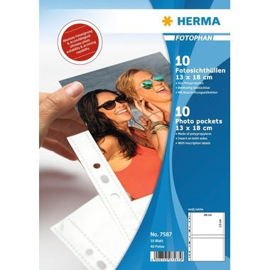 HERMA Dossier Fotophan 13x18cm 7587 4 pièces/10 feuilles