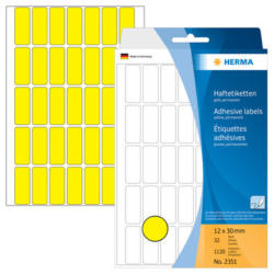 HERMA Etiquettes 12x30mm 2351 jaune 1120 pcs.
