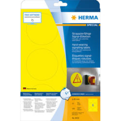 HERMA Étiquettes SPECIAL 85x85mm 8035 jaune,extr.perm. 150pcs./25 f.