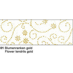 URSUS Glitterseide Blumenranken gold 60600001 100g 5 Stück