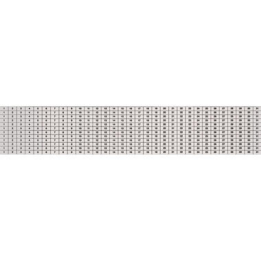 MAGNETOPLAN Magnetoflexband PVC bedruckt 17311S 12 Streifen 1-31 weiss