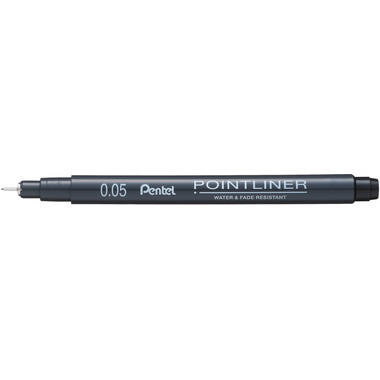 PENTEL Fineliner Pigment 0.05 mm S20P-05A POINTLINER, nero