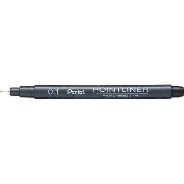PENTEL Fineliner Pigment 0.1 mm S20P-1A POINTLINER, nero