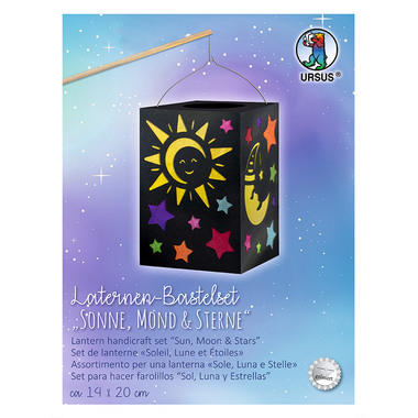 URSUS Set de lanterne 14x20cm 2370099 Soleil, Lune & Etoiles