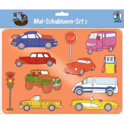 URSUS Schablonen Set 2 Cars 44100002 26.8x18.9x0.2cm 6 Stück
