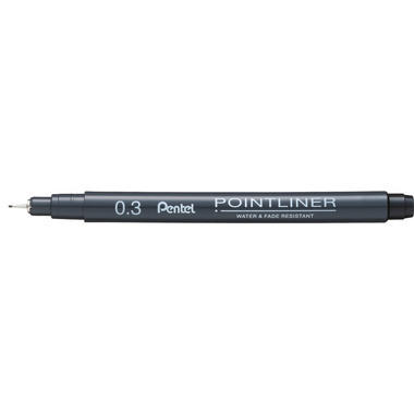 PENTEL Fineliner Pigment 0.03 mm S20P-03A POINTLINER, schwarz