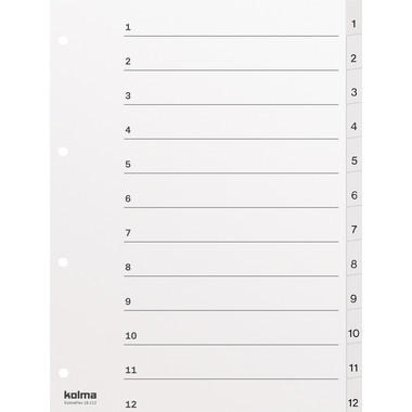 KOLMA Register KolmaFlex A4 18.112.16 weiss 1-12