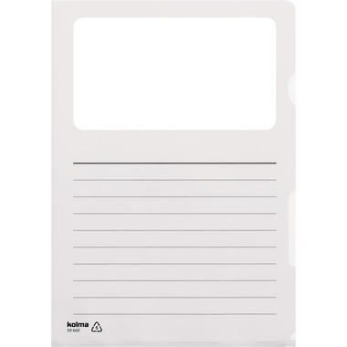 KOLMA Dossier Visa Script A4 59.660.16 bianco, finestra 10 pezzi