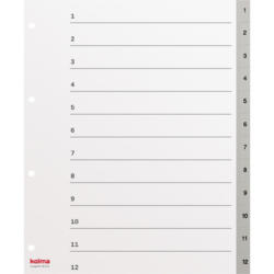 KOLMA Répertoires LongLife A4 XL 19.411.03 gris 1-12