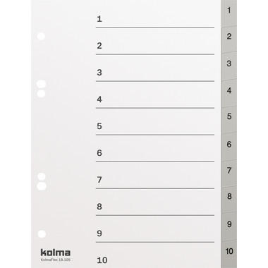 KOLMA Répertoires KolmaFlex A5 18.105.03 gris 1-10