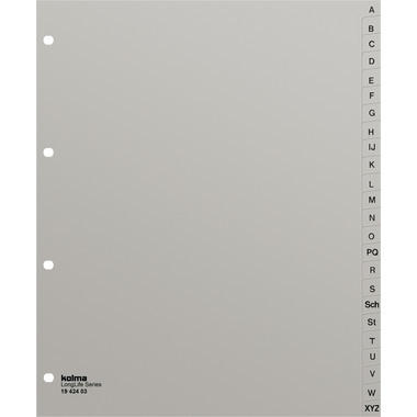 KOLMA Registro LongLife A4 XL 19.424.03 grigio A-Z, 24 pzi