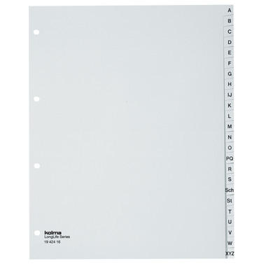 KOLMA Répertoires LongLife A4 XL 19.424.16 blanc A-Z, 24 div.