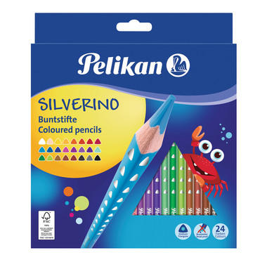 PELIKAN Crayons de couleur Silverino 700665 24 couleurs