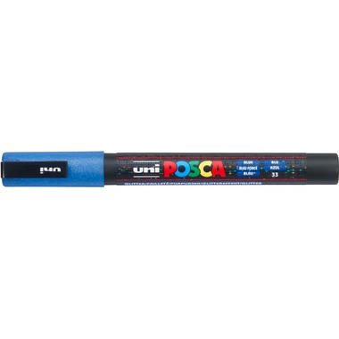 UNI-BALL Posca Marker 0.9-1.3mm PC-3ML BLUE blu glitter