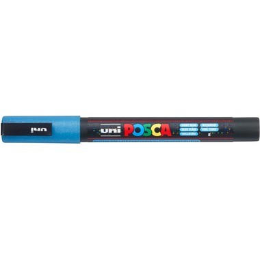 UNI-BALL Posca Marker 0.9-1.3mm PC-3ML L.BLU glitzer hellblau