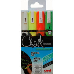 UNI-BALL Chalk Marker 1,8-2,5mm PWE5M.4C.1 4 colori astuccio