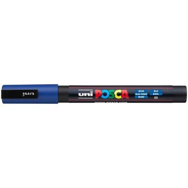 UNI-BALL Posca Marker 0,9-1,3mm PC-3M BLUE blau, Rundspitze