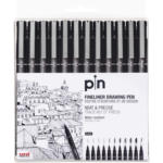 Die Post | La Poste | La Posta UNI-BALL Fineliner Pin PIN-200(S) Black 12P nero 12 pezzi