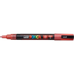 UNI-BALL Posca Marker 0.9-1.3mm PC3-ML RED rosso glitter