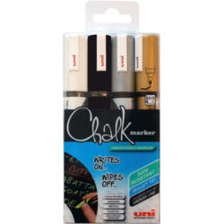 UNI-BALL Chalk Marker 1.8-2.5mm PWE5M.4C-5 4 coleurs 4 pcs.