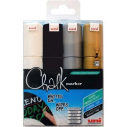 UNI-BALL Chalk Marker 8mm PWE8K.4C-5 4 coleurs 4 pcs.