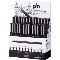 UNI-BALL Fineliner Pin PIN-200(S)/6D schwarz 72 Stück