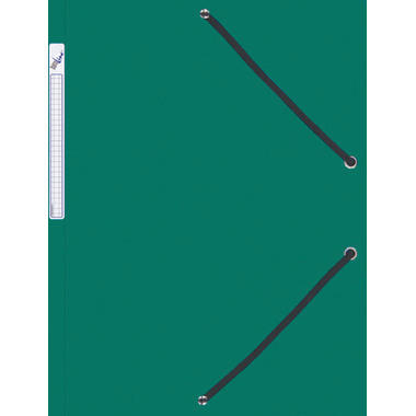 BÜROLINE Cartellina con elastico A4 614493 verde, plastica